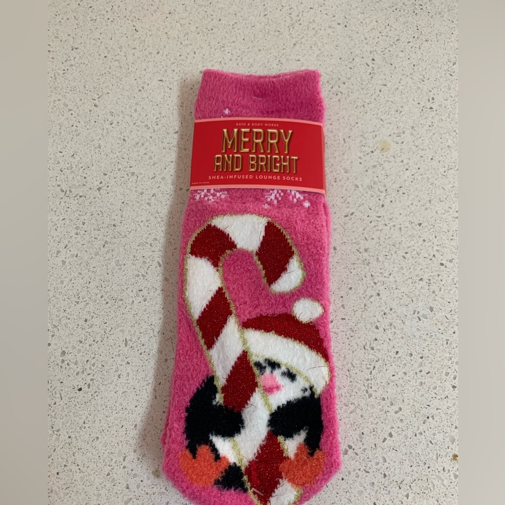 Socks Merry and Bright New Soft Non Skid Bottom One Size Fits Most